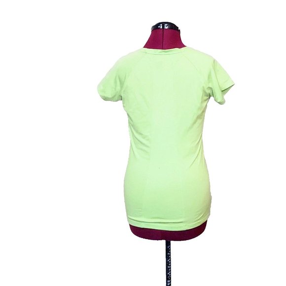 Under Armour HeatGear Womens Top Size Small Neon Yellow  Semi Fitted - Picture 2 of 6